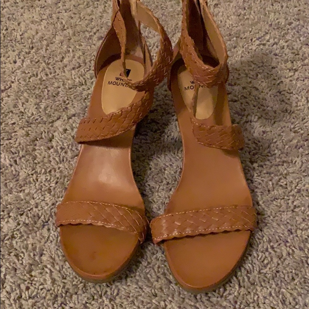 Brown sandal heels